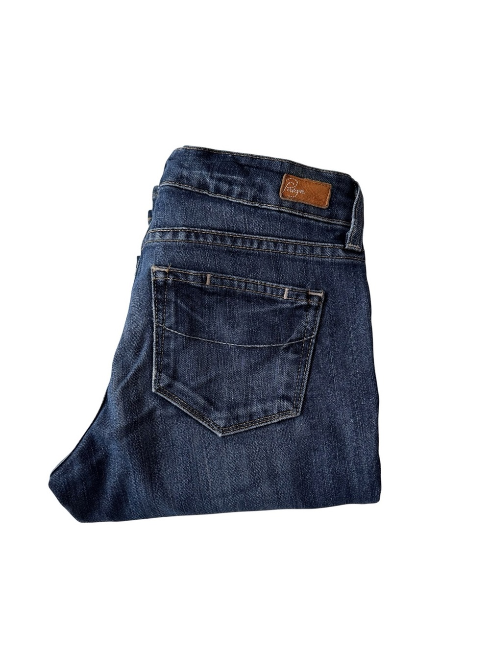 PAIGE Skyline Low Rise Stretch Straight Leg Jeans Dark Wash Size 26